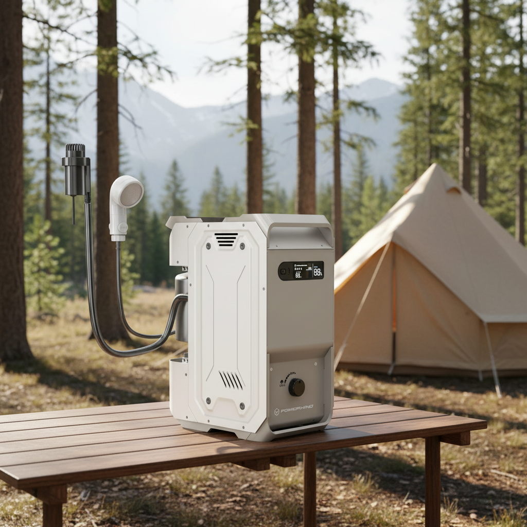 Outdoor Camping Water Heater - Powerhino Rechargeable 3L Waterproof Outdoor LPG