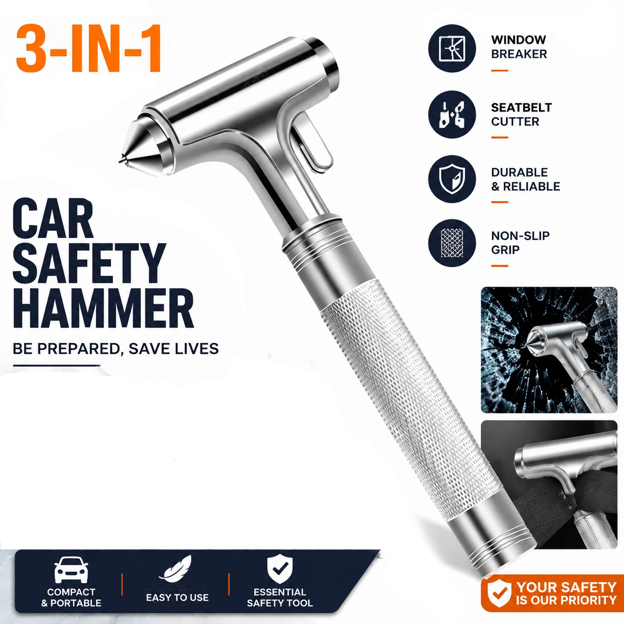 Bivvy Bag Emergency - All Metal Car Emergency Escape Tool