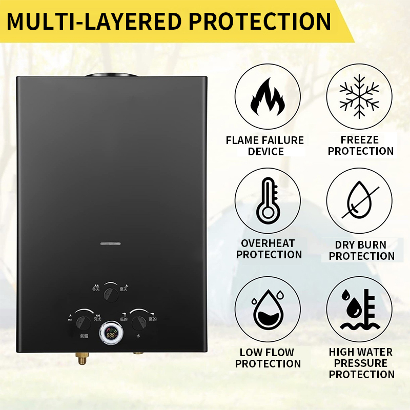 16L/18L/20L Instant-Heat Gas W - Outdoor Camping Water Heater avaliação e preço