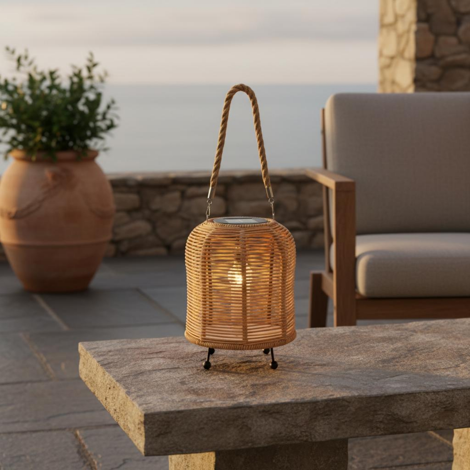 Handwoven Solar Lantern Braide - Camping Rope avaliação e preço