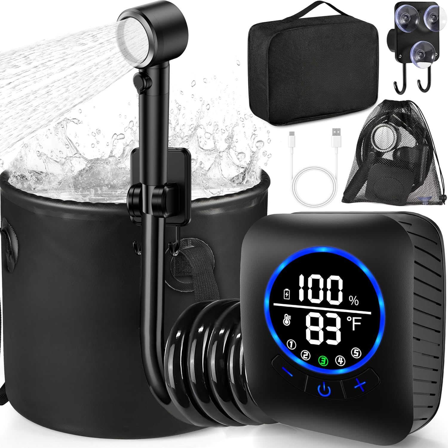 Portable Water Heater with Han - Outdoor Camping Water Heater avaliação e preço
