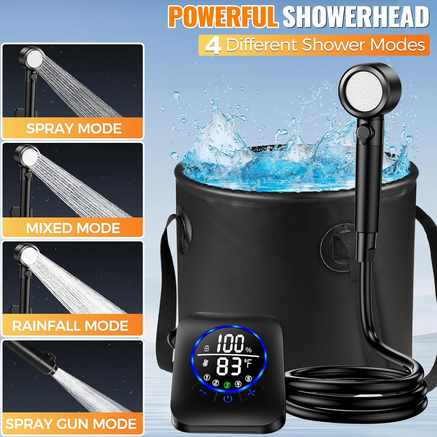 Portable Water Heater with Han - Outdoor Camping Water Heater avaliação e preço