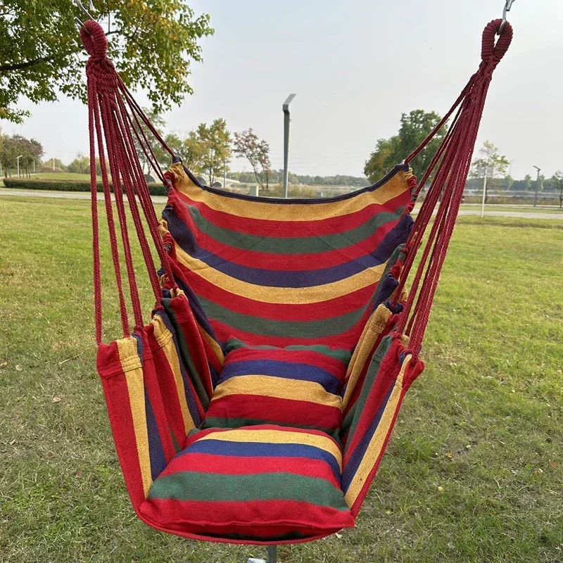 Hot Colorful Striped Canvas Ha - Camping Outdoor Or Indoor avaliação e preço