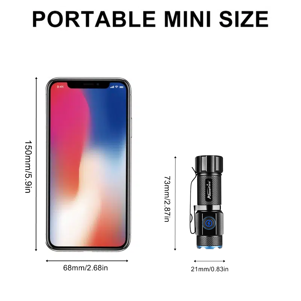 6500K Mini Flashlight High Bri - Outdoor Camping Adventure Lamp avaliação e preço