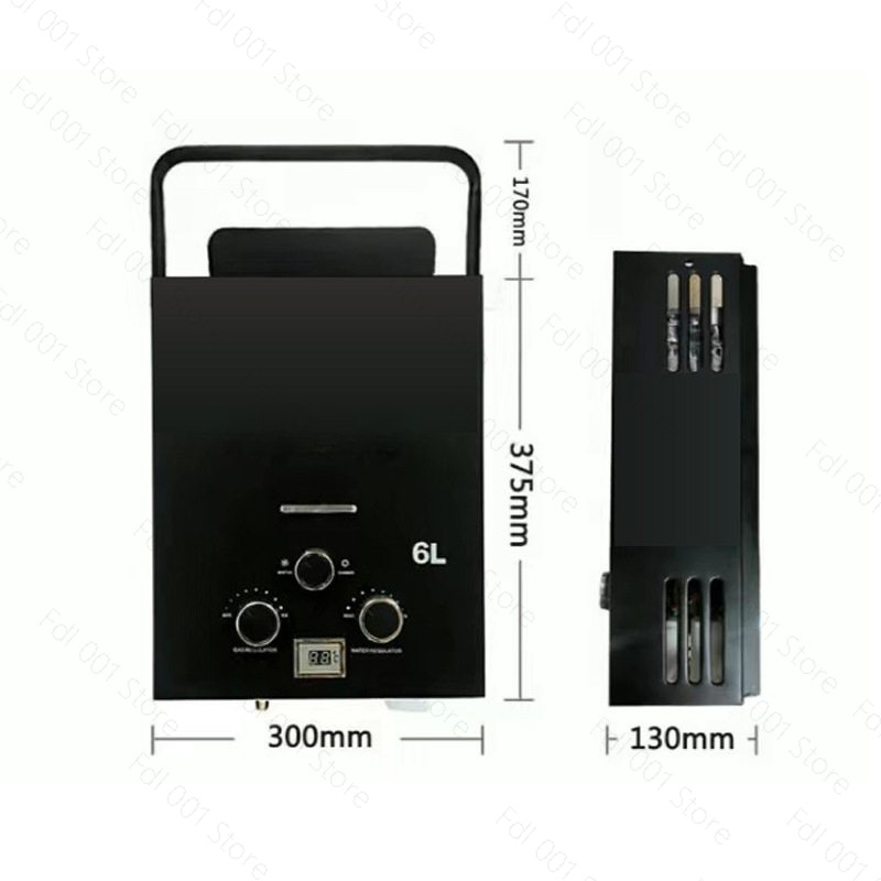 6L Portable Tankless Gas Water - Outdoor Camping Hot Water Shower avaliação e preço