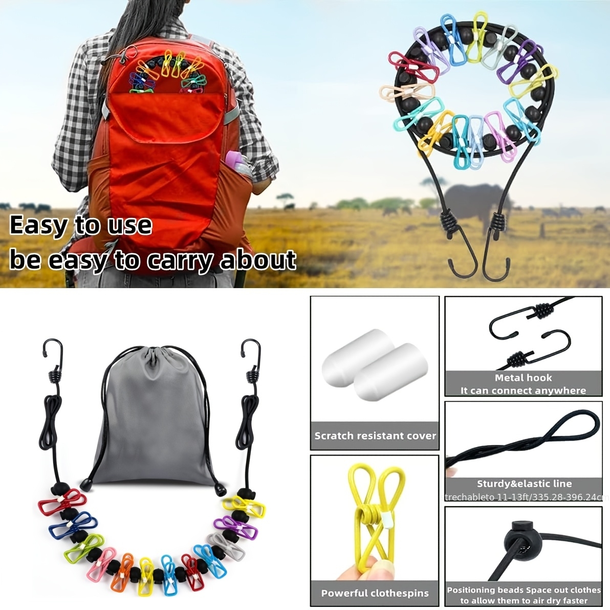 2-piece camping portable cloth - Camping Outdoor Or Indoor avaliação e preço