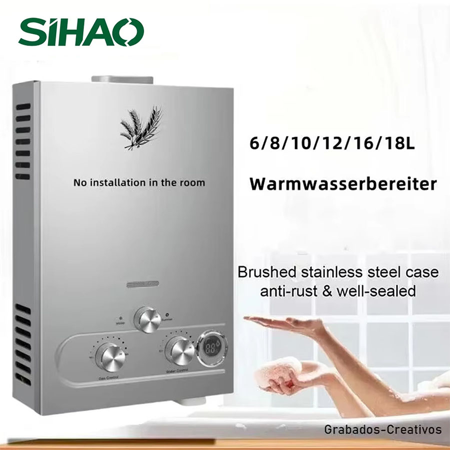 SIHAO 12L 16L 18L GPM LPG Gas  - Outdoor Camping Water Heater avaliação e preço
