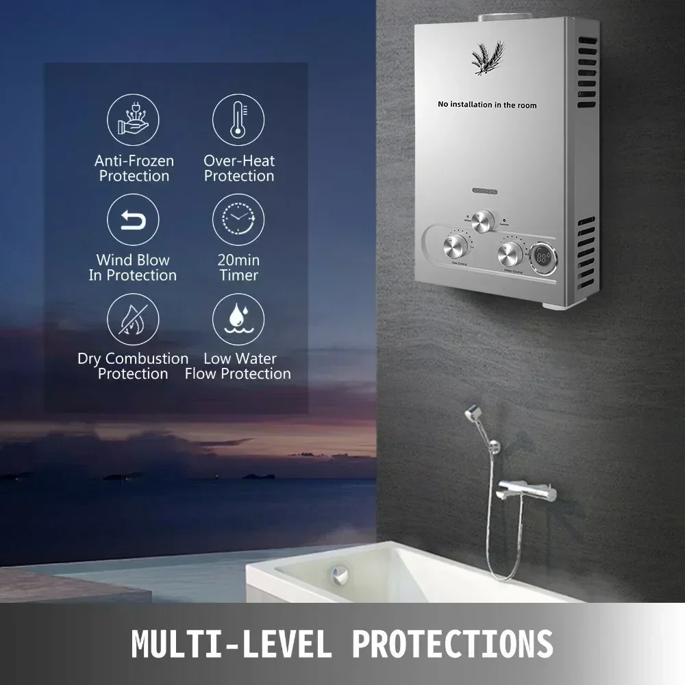 SIHAO 12L 16L 18L GPM LPG Gas  - Outdoor Camping Water Heater avaliação e preço