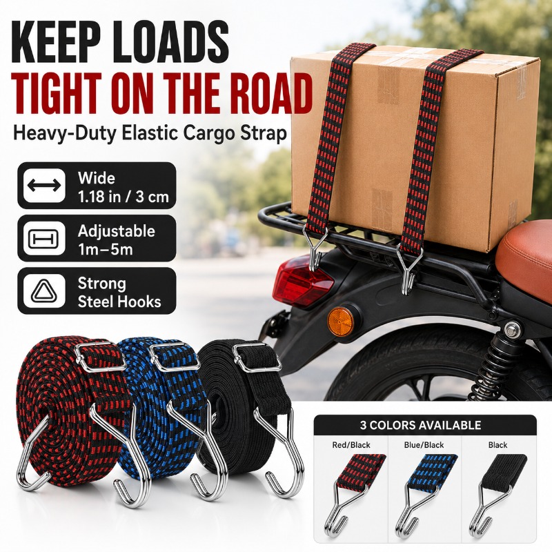 3cm Wide Elastic Cargo Strap 1 - Camping Rope avaliação e preço