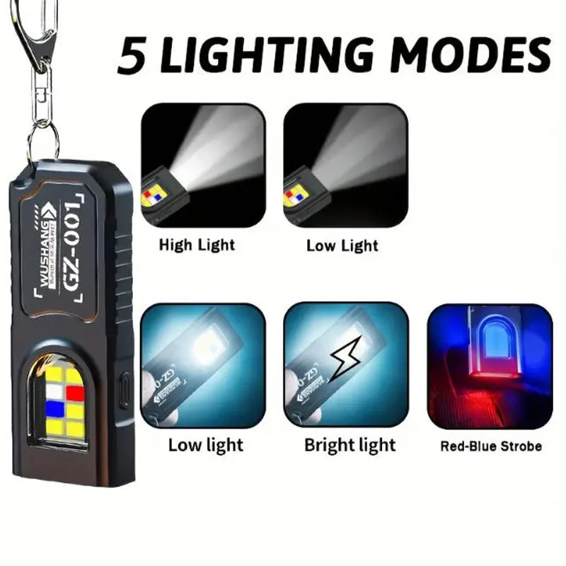 Powerful Mini COB LED Keychain - Outdoor Camping Adventure Lamp avaliação e preço