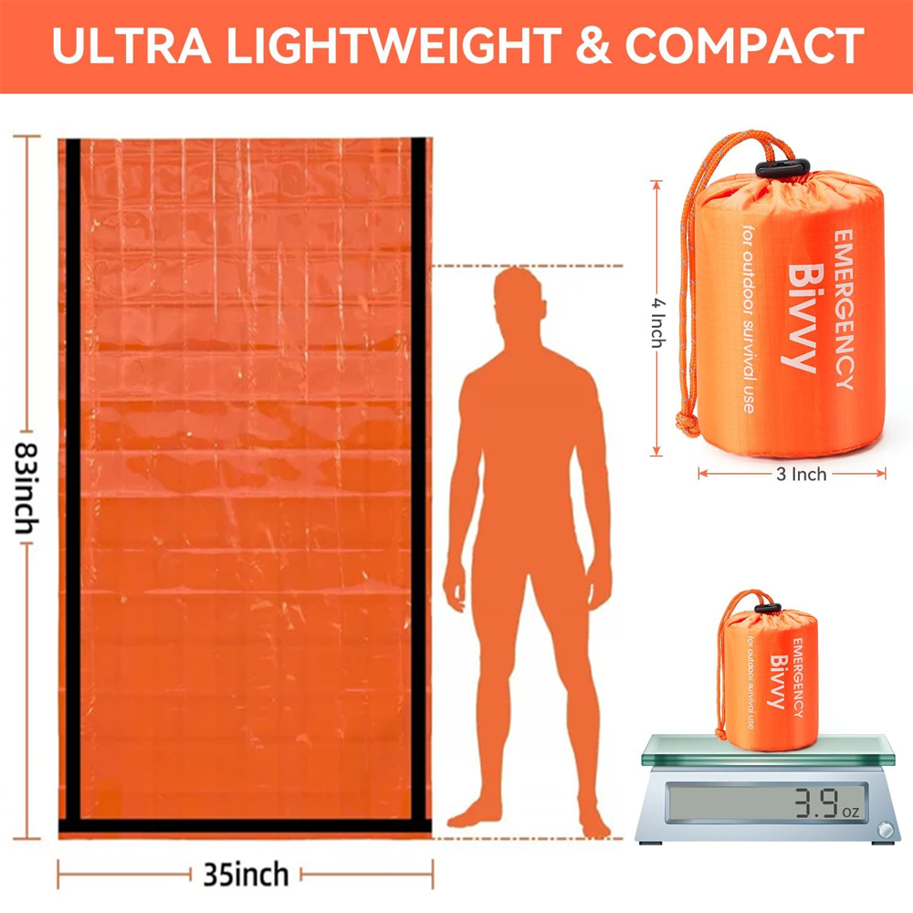 Emergency Sleeping Bag Surviva - Bivvy Bag Emergency avaliação e preço