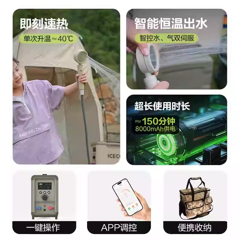 Self-Driving Travel Hot Water  - Outdoor Camping Hot Water Shower avaliação e preço