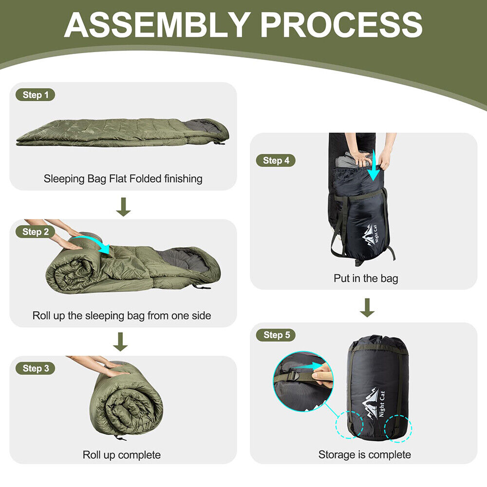 Night Cat Camping Sleeping Bag - Camping Outdoor Or Indoor avaliação e preço