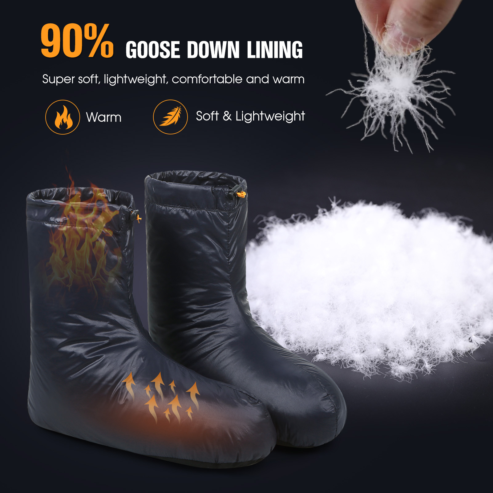 Lixada Winter Down Booties Soc - Outdoor Camping Slippers avaliação e preço
