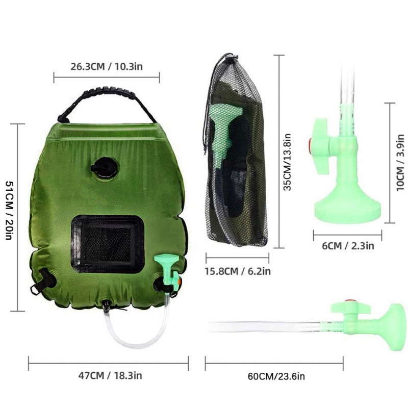 Solar Shower Bag 20L Outdoor S - Outdoor Camping Hot Water Shower avaliação e preço
