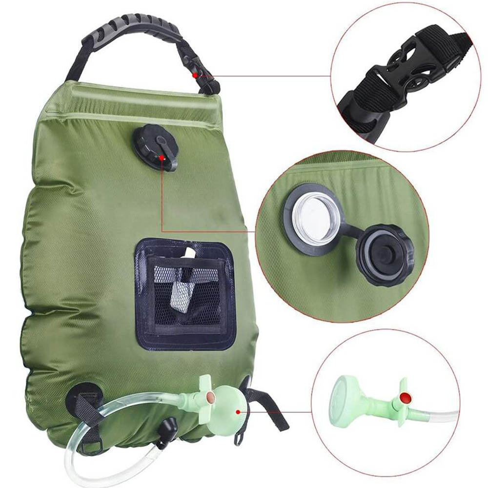 Solar Shower Bag 20L Outdoor S - Outdoor Camping Hot Water Shower avaliação e preço