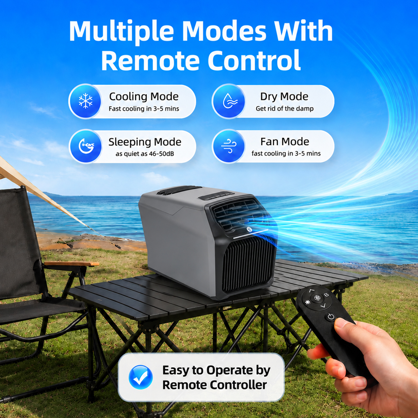 6800BTU Portable Air Condition - Outdoor Camping Air Conditioner avaliação e preço