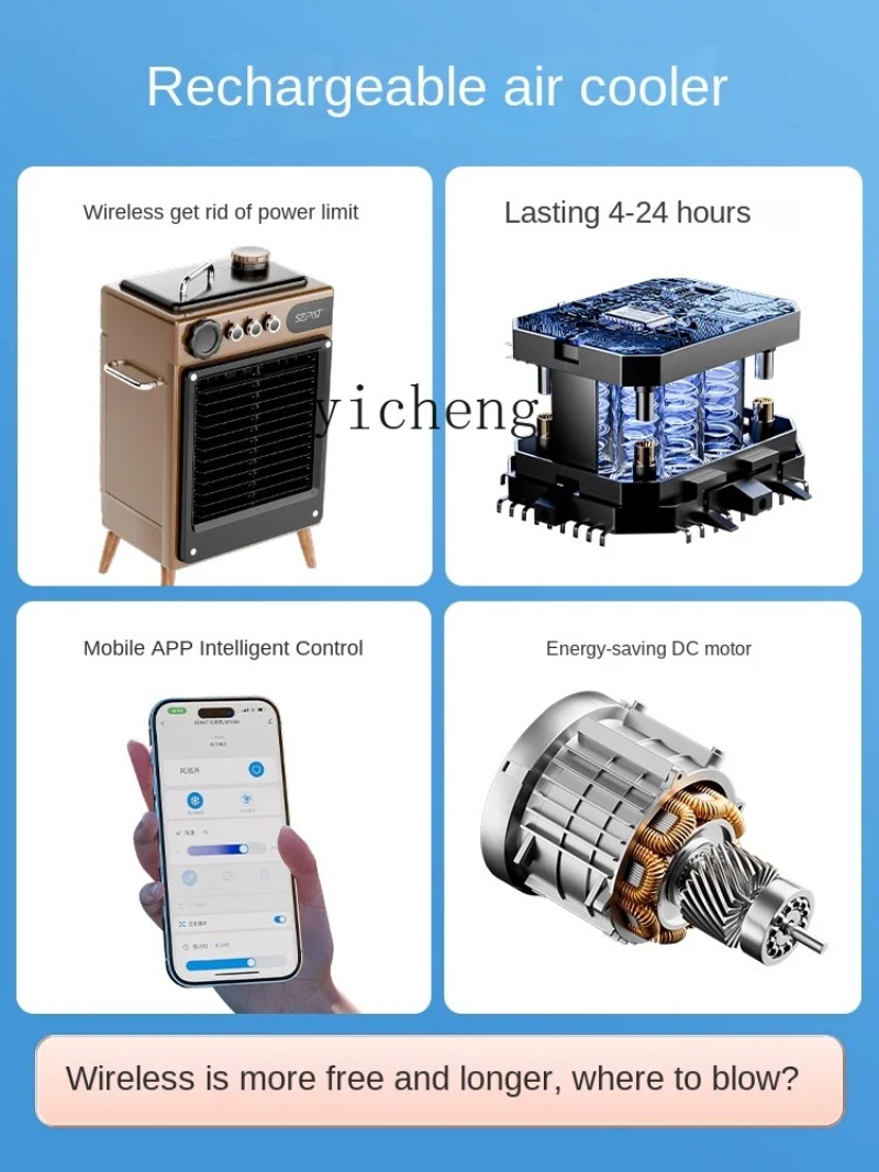 b30 Rechargeable Air Cooler Ou - Outdoor Camping Air Conditioner avaliação e preço