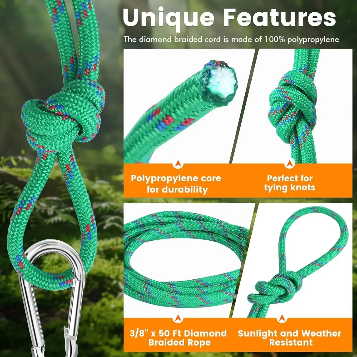 Diamond Braided Polypropylene  - Camping Rope avaliação e preço