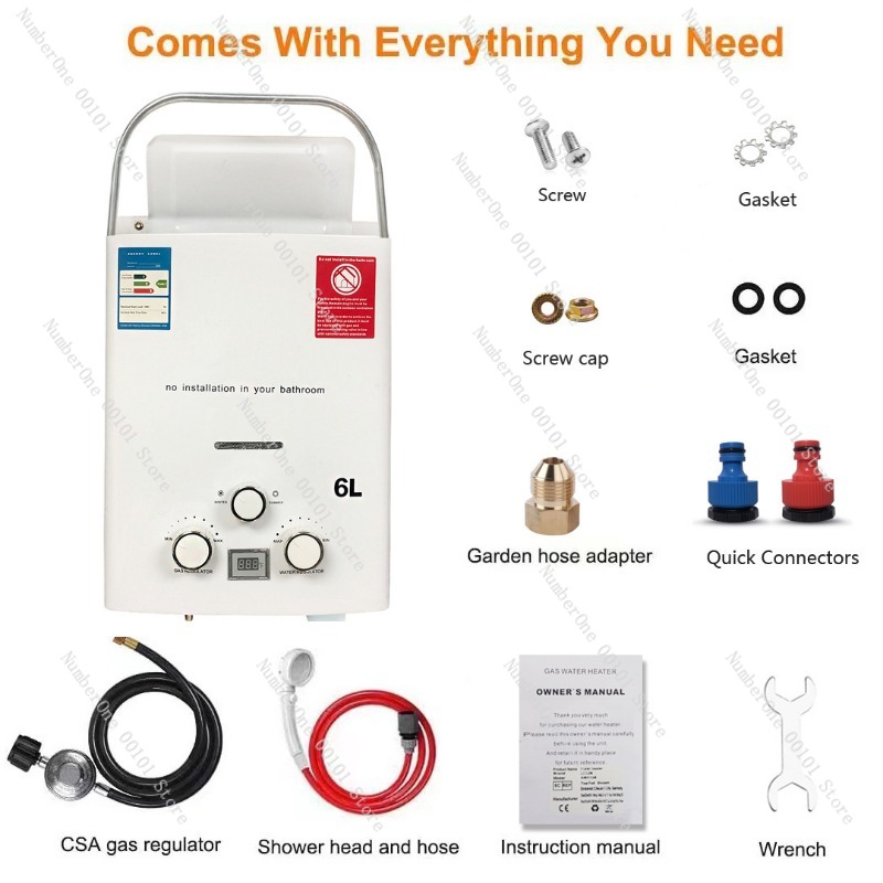 Propane LPG  Gas Tankless Wate - Outdoor Camping Hot Water Shower avaliação e preço