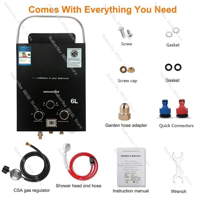 Propane LPG  Gas Tankless Wate - Outdoor Camping Hot Water Shower avaliação e preço