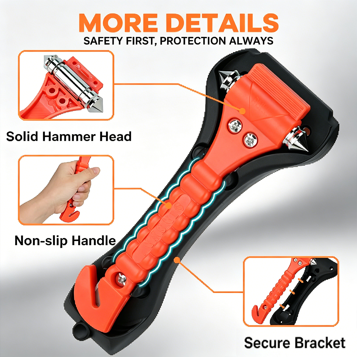 1/2PCS Survival Safety Hammer  - Bivvy Bag Emergency avaliação e preço