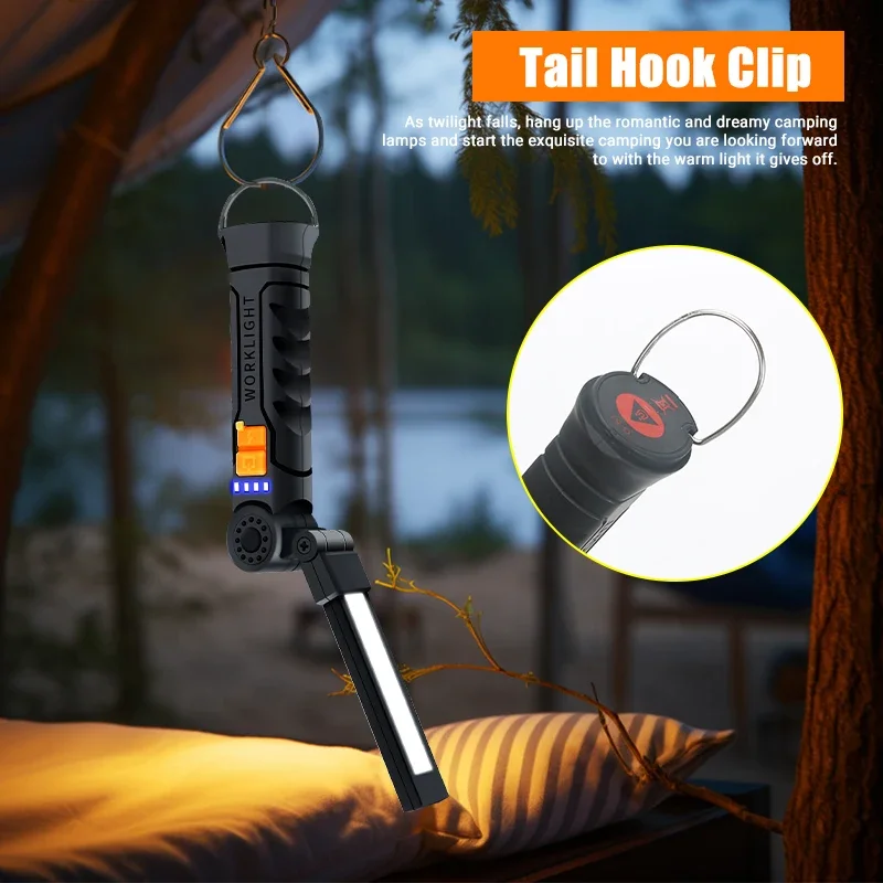 Portable COB LED Flashlight Re - Outdoor Camping Adventure Lamp avaliação e preço