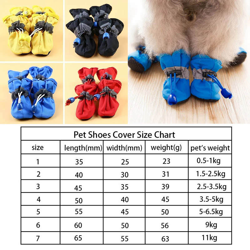 4PCS Small Dog Shoes Hiking Bo - Outdoor Camping Slippers avaliação e preço