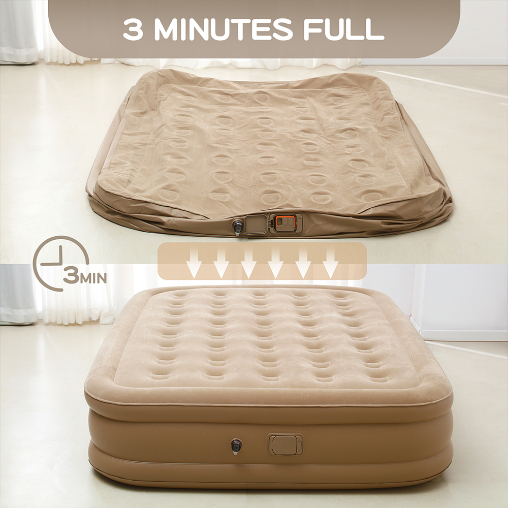 Air Mattress Built-in Pump Sel - Camping Outdoor Or Indoor avaliação e preço