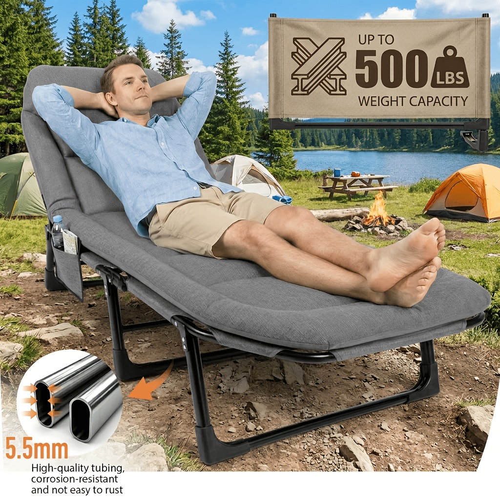 Heavy-Duty Folding Guest Bed – - Camping Outdoor Or Indoor avaliação e preço