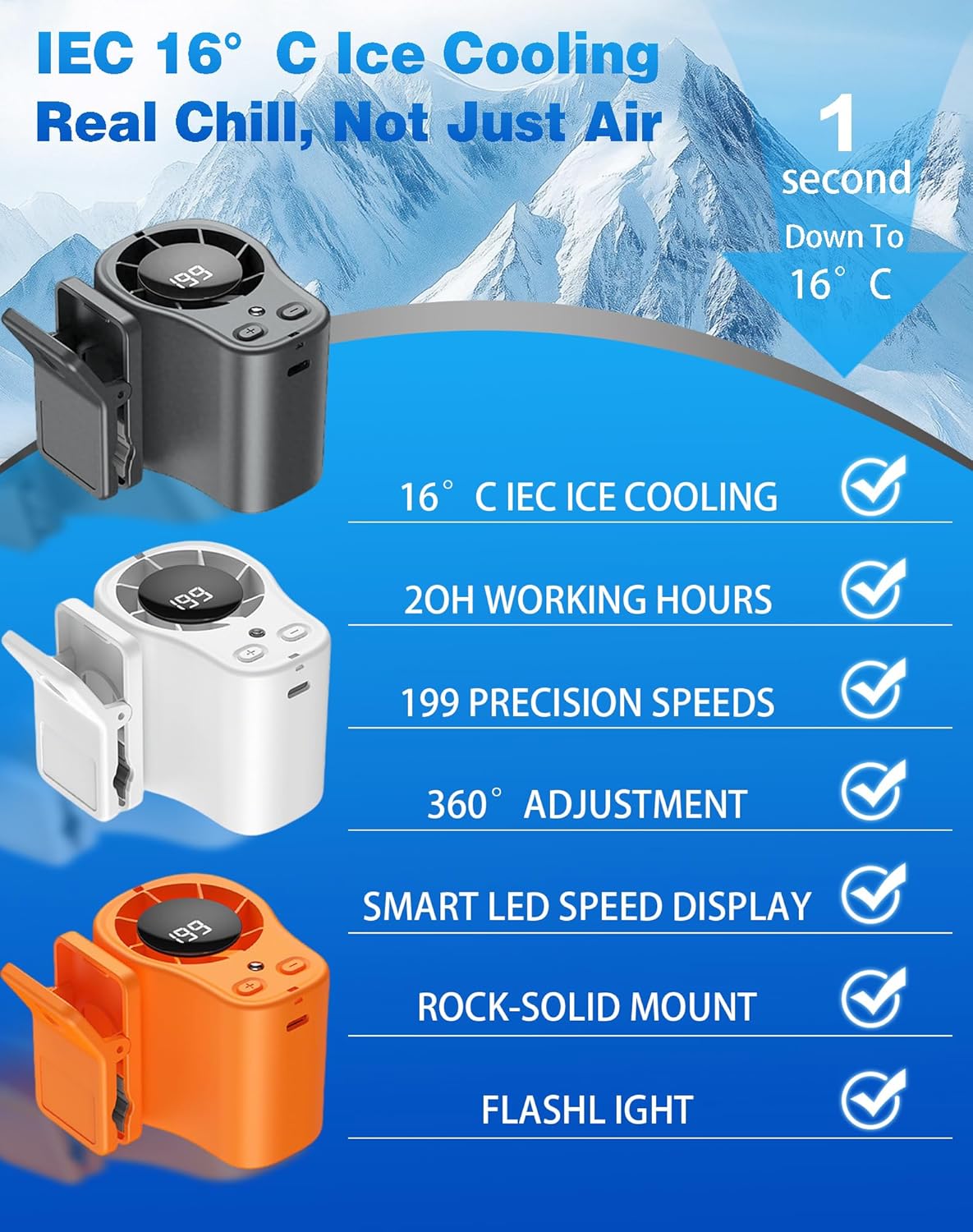 USB Rechargeable Car Clip on A - Outdoor Camping Air Conditioner avaliação e preço