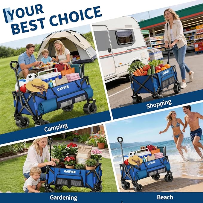 Outdoor Wagon Carts Foldable,  - Camping Rope avaliação e preço