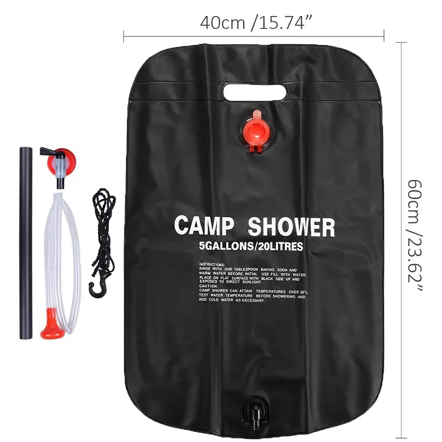 20/40L Camping foldable Solar  - Outdoor Camping Hot Water Shower avaliação e preço