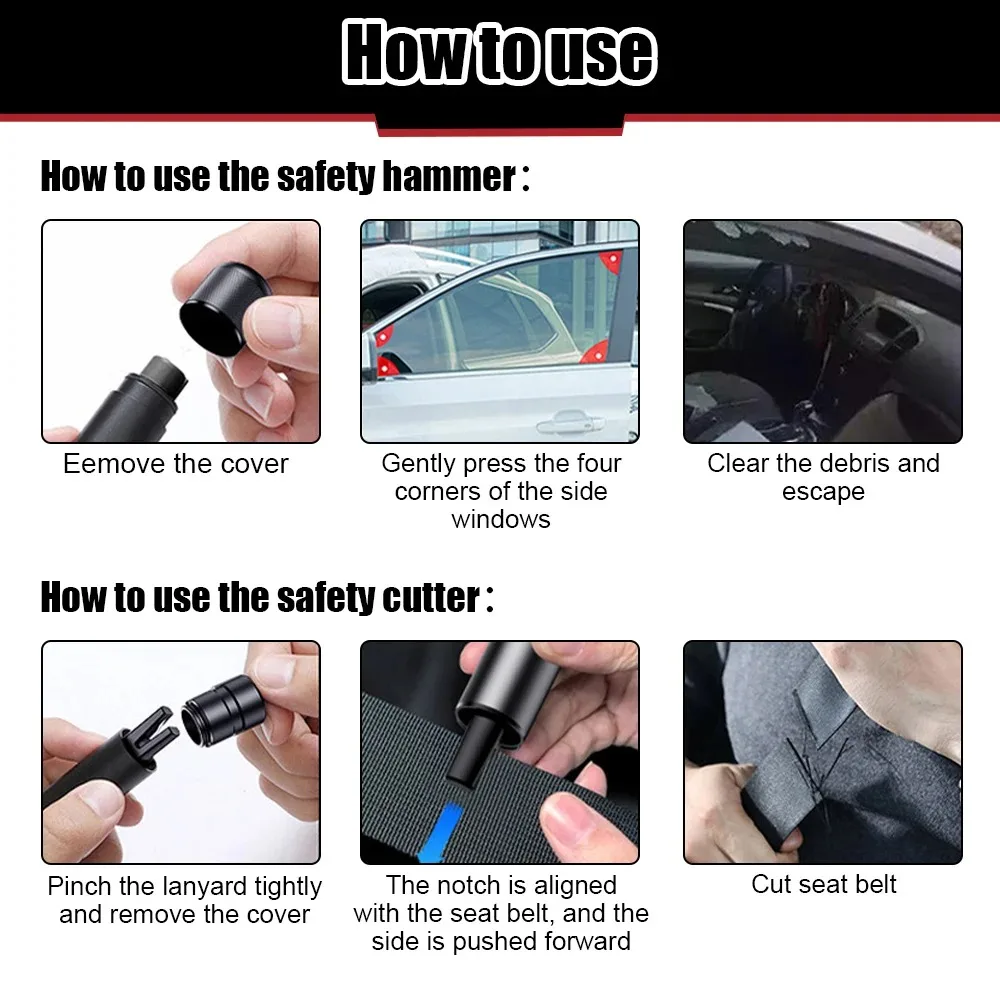 2 In 1 Car Safety Hammer Emerg - Bivvy Bag Emergency avaliação e preço